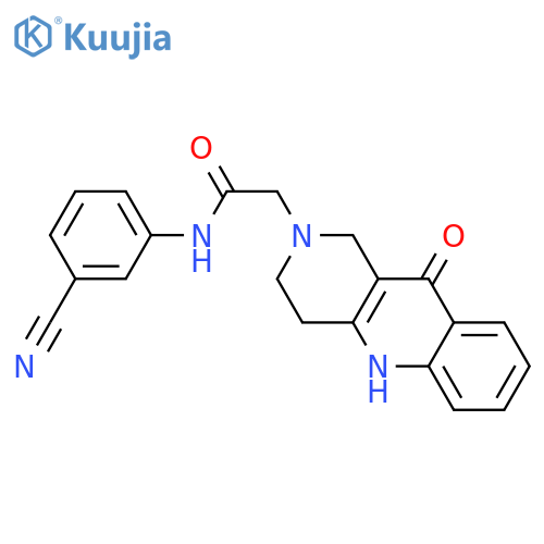 N-(3-cyanophenyl)-2-{10-oxo-1H,2H,3H,4H,5H,10H-benzo[b]1,6-naphthyridin-2-yl}acetamide structure