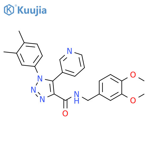 N-[(3,4-dimethoxyphenyl)methyl]-1-(3,4-dimethylphenyl)-5-(pyridin-3-yl)-1H-1,2,3-triazole-4-carboxamide structure