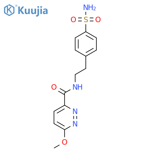 6-methoxy-N-2-(4-sulfamoylphenyl)ethylpyridazine-3-carboxamide structure