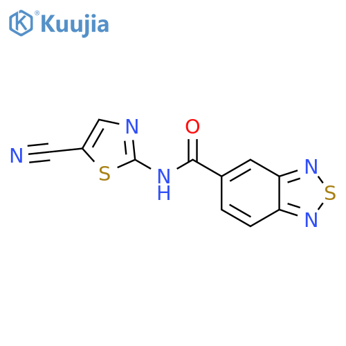 N-(5-cyano-1,3-thiazol-2-yl)-2,1,3-benzothiadiazole-5-carboxamide structure