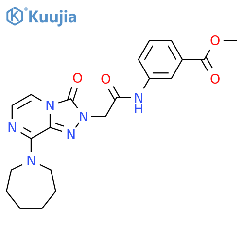methyl 3-{2-8-(azepan-1-yl)-3-oxo-2H,3H-1,2,4triazolo4,3-apyrazin-2-ylacetamido}benzoate structure