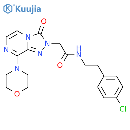 N-[2-(4-chlorophenyl)ethyl]-2-[8-(morpholin-4-yl)-3-oxo-2H,3H-[1,2,4]triazolo[4,3-a]pyrazin-2-yl]acetamide structure