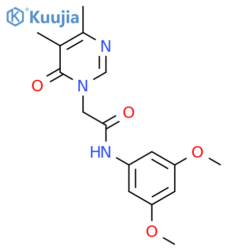 N-(3,5-dimethoxyphenyl)-2-(4,5-dimethyl-6-oxo-1,6-dihydropyrimidin-1-yl)acetamide structure