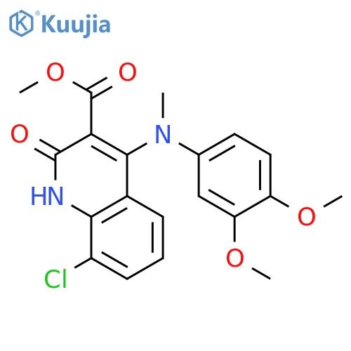 methyl 8-chloro-4-{[(3,4-dimethoxyphenyl)methyl]amino}-2-oxo-1,2-dihydroquinoline-3-carboxylate structure