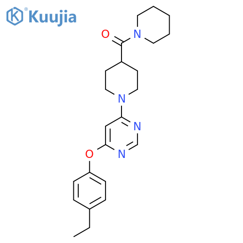 4-(4-ethylphenoxy)-6-4-(piperidine-1-carbonyl)piperidin-1-ylpyrimidine structure