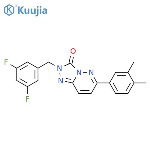 2-(3,5-difluorophenyl)methyl-6-(3,4-dimethylphenyl)-2H,3H-1,2,4triazolo4,3-bpyridazin-3-one structure