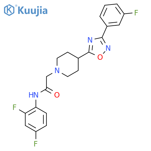 N-(2,4-difluorophenyl)-2-{4-3-(3-fluorophenyl)-1,2,4-oxadiazol-5-ylpiperidin-1-yl}acetamide structure