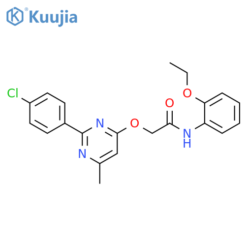 2-{[2-(4-chlorophenyl)-6-methylpyrimidin-4-yl]oxy}-N-(2-ethoxyphenyl)acetamide structure