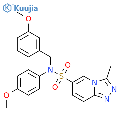 N-(4-methoxyphenyl)-N-(3-methoxyphenyl)methyl-3-methyl-1,2,4triazolo4,3-apyridine-6-sulfonamide structure