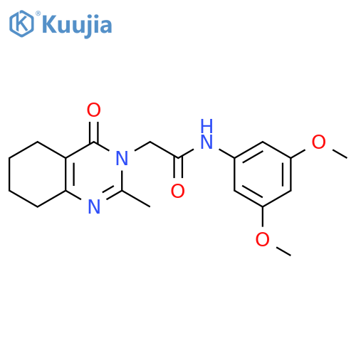 N-(3,5-dimethoxyphenyl)-2-(2-methyl-4-oxo-3,4,5,6,7,8-hexahydroquinazolin-3-yl)acetamide structure