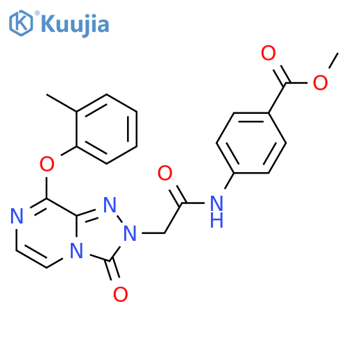 methyl 4-{2-[8-(2-methylphenoxy)-3-oxo-2H,3H-[1,2,4]triazolo[4,3-a]pyrazin-2-yl]acetamido}benzoate structure