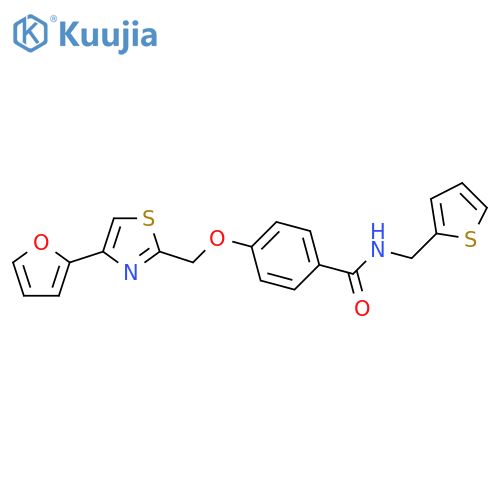 4-{4-(furan-2-yl)-1,3-thiazol-2-ylmethoxy}-N-(thiophen-2-yl)methylbenzamide structure
