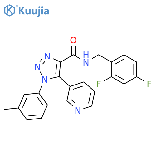 N-[(2,4-difluorophenyl)methyl]-1-(3-methylphenyl)-5-(pyridin-3-yl)-1H-1,2,3-triazole-4-carboxamide structure