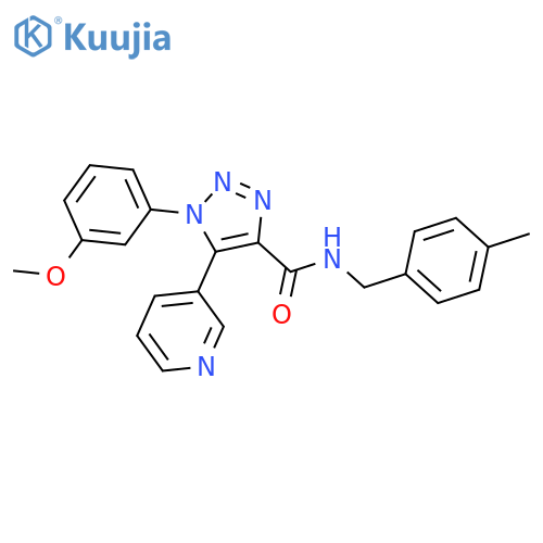 1-(3-methoxyphenyl)-N-[(4-methylphenyl)methyl]-5-(pyridin-3-yl)-1H-1,2,3-triazole-4-carboxamide structure