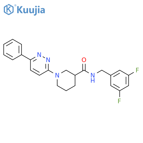 N-[(3,5-difluorophenyl)methyl]-1-(6-phenylpyridazin-3-yl)piperidine-3-carboxamide structure
