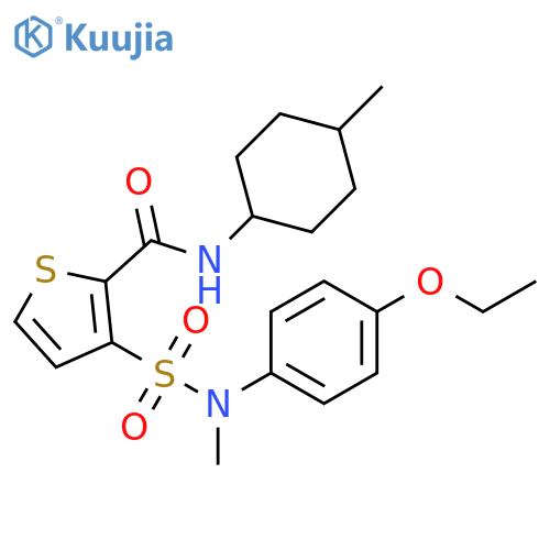 3-[(4-ethoxyphenyl)(methyl)sulfamoyl]-N-(4-methylcyclohexyl)thiophene-2-carboxamide structure