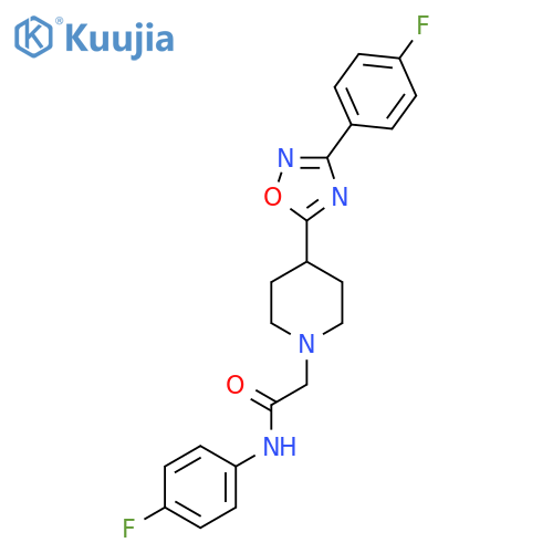 N-(4-fluorophenyl)-2-{4-3-(4-fluorophenyl)-1,2,4-oxadiazol-5-ylpiperidin-1-yl}acetamide structure