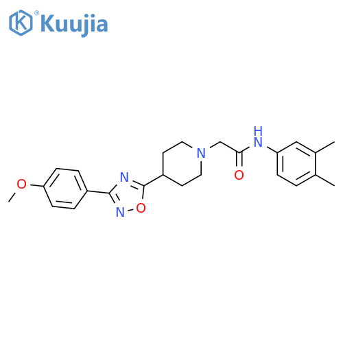 N-(3,4-dimethylphenyl)-2-{4-3-(4-methoxyphenyl)-1,2,4-oxadiazol-5-ylpiperidin-1-yl}acetamide structure