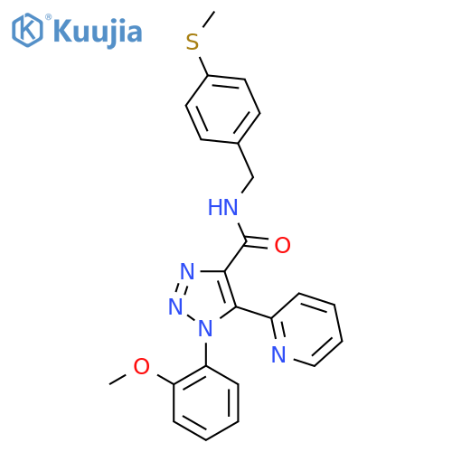 1-(2-methoxyphenyl)-N-{4-(methylsulfanyl)phenylmethyl}-5-(pyridin-2-yl)-1H-1,2,3-triazole-4-carboxamide structure