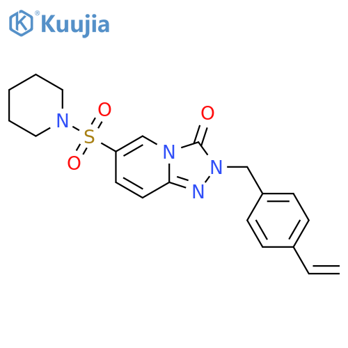2-(4-ethenylphenyl)methyl-6-(piperidine-1-sulfonyl)-2H,3H-1,2,4triazolo4,3-apyridin-3-one structure