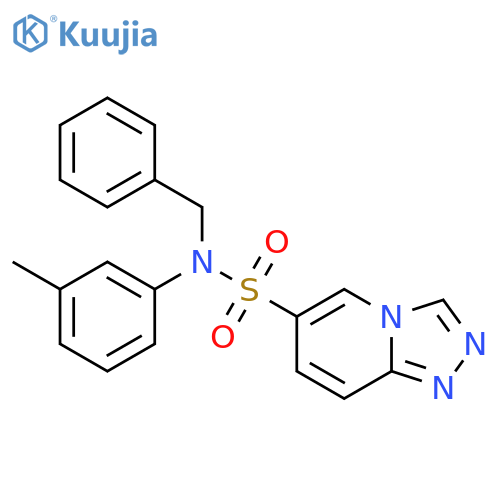 N-benzyl-N-(3-methylphenyl)-1,2,4triazolo4,3-apyridine-6-sulfonamide structure