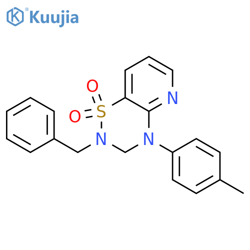2-benzyl-4-(4-methylphenyl)-2H,3H,4H-1lambda6-pyrido[2,3-e][1,2,4]thiadiazine-1,1-dione structure