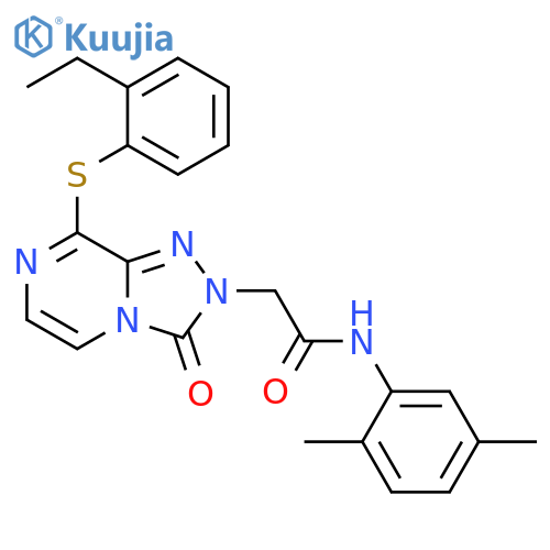 N-(2,5-dimethylphenyl)-2-{8-(2-ethylphenyl)sulfanyl-3-oxo-2H,3H-1,2,4triazolo4,3-apyrazin-2-yl}acetamide structure
