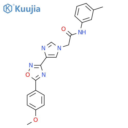 2-{4-5-(4-methoxyphenyl)-1,2,4-oxadiazol-3-yl-1H-imidazol-1-yl}-N-(3-methylphenyl)acetamide structure