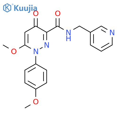 6-methoxy-1-(4-methoxyphenyl)-4-oxo-N-(pyridin-3-yl)methyl-1,4-dihydropyridazine-3-carboxamide structure