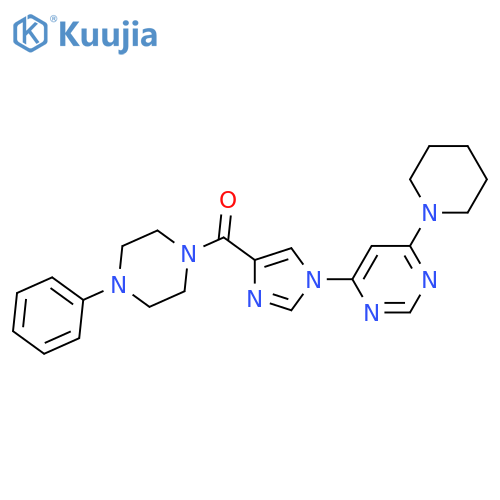 4-4-(4-phenylpiperazine-1-carbonyl)-1H-imidazol-1-yl-6-(piperidin-1-yl)pyrimidine structure