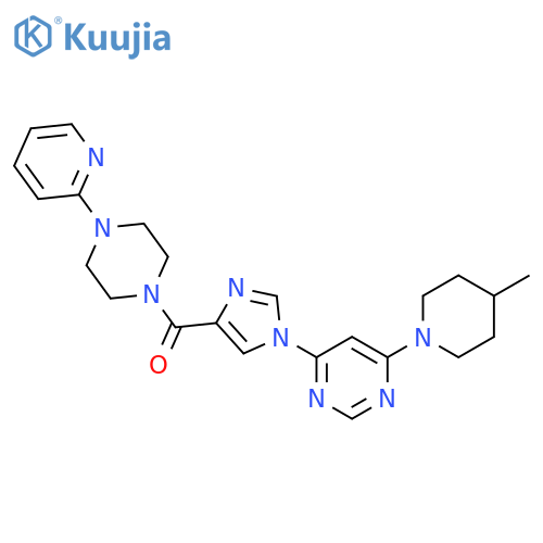 4-(4-methylpiperidin-1-yl)-6-{4-4-(pyridin-2-yl)piperazine-1-carbonyl-1H-imidazol-1-yl}pyrimidine structure