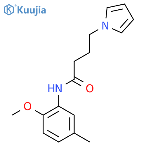 N-(2-methoxy-5-methylphenyl)-4-(1H-pyrrol-1-yl)butanamide structure