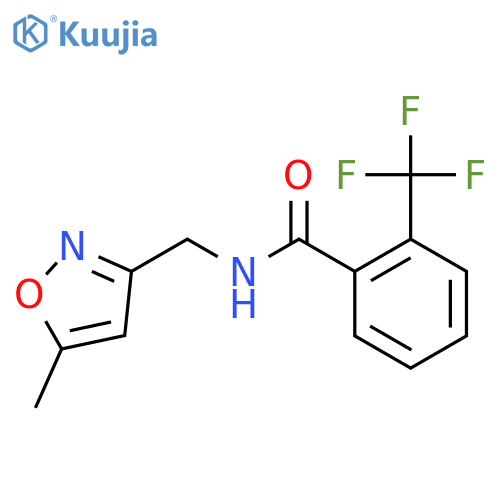 N-(5-methyl-1,2-oxazol-3-yl)methyl-2-(trifluoromethyl)benzamide structure