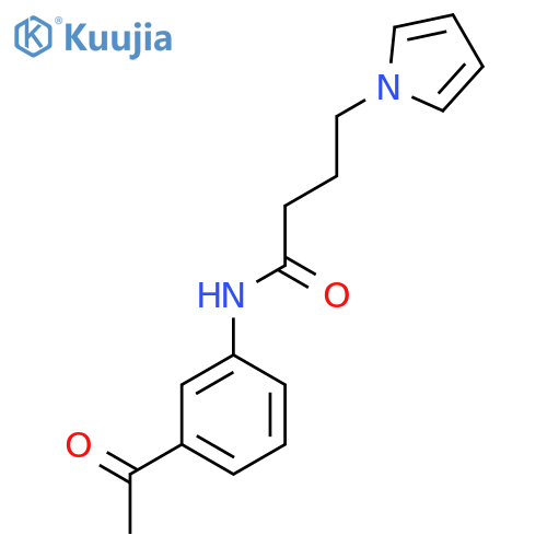 N-(3-acetylphenyl)-4-(1H-pyrrol-1-yl)butanamide structure