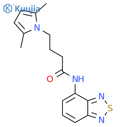 N-(2,1,3-benzothiadiazol-4-yl)-4-(2,5-dimethyl-1H-pyrrol-1-yl)butanamide structure