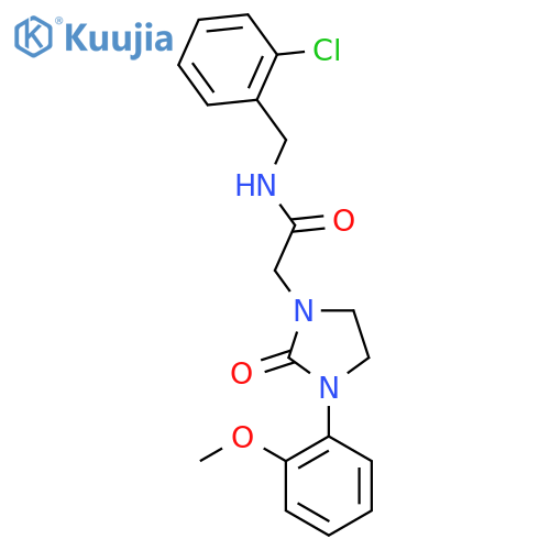 N-(2-chlorophenyl)methyl-2-3-(2-methoxyphenyl)-2-oxoimidazolidin-1-ylacetamide structure