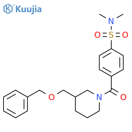 4-{3-[(benzyloxy)methyl]piperidine-1-carbonyl}-N,N-dimethylbenzene-1-sulfonamide structure