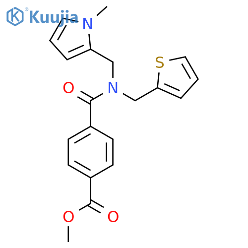methyl 4-{(1-methyl-1H-pyrrol-2-yl)methyl(thiophen-2-yl)methylcarbamoyl}benzoate structure