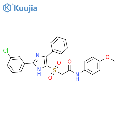 2-{[2-(3-chlorophenyl)-5-phenyl-1H-imidazol-4-yl]sulfonyl}-N-(4-methoxyphenyl)acetamide structure