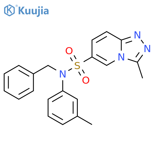 N-benzyl-3-methyl-N-(3-methylphenyl)-[1,2,4]triazolo[4,3-a]pyridine-6-sulfonamide structure