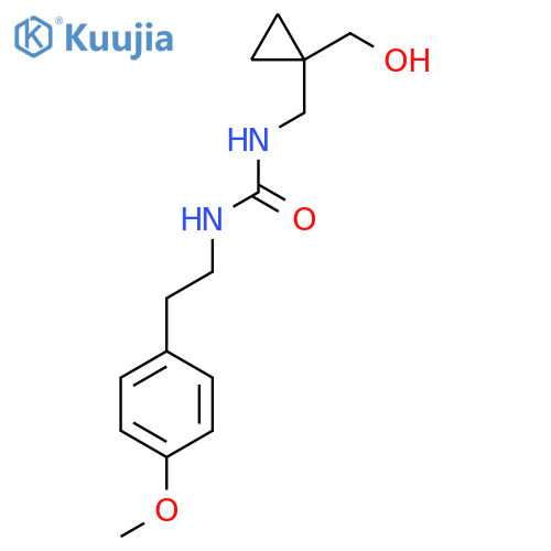3-{1-(hydroxymethyl)cyclopropylmethyl}-1-2-(4-methoxyphenyl)ethylurea structure