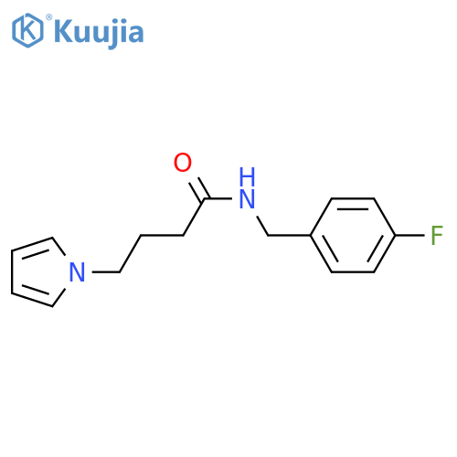 N-[(4-fluorophenyl)methyl]-4-(1H-pyrrol-1-yl)butanamide structure