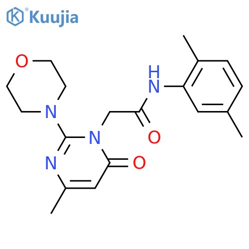N-(2,5-dimethylphenyl)-2-4-methyl-2-(morpholin-4-yl)-6-oxo-1,6-dihydropyrimidin-1-ylacetamide structure