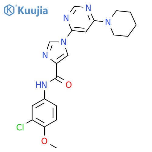 N-(3-chloro-4-methoxyphenyl)-1-6-(piperidin-1-yl)pyrimidin-4-yl-1H-imidazole-4-carboxamide structure