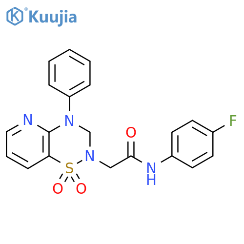 2-{1,1-dioxo-4-phenyl-2H,3H,4H-1lambda6-pyrido2,3-e1,2,4thiadiazin-2-yl}-N-(4-fluorophenyl)acetamide structure
