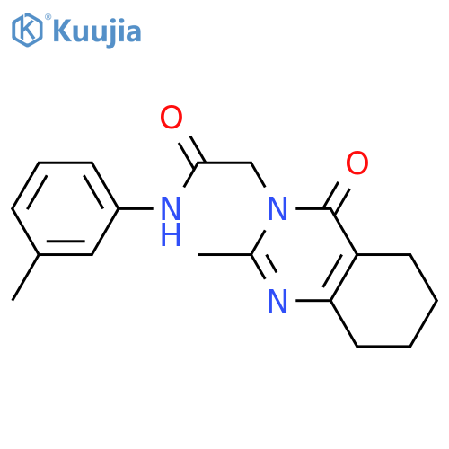 2-(2-methyl-4-oxo-3,4,5,6,7,8-hexahydroquinazolin-3-yl)-N-(3-methylphenyl)acetamide structure