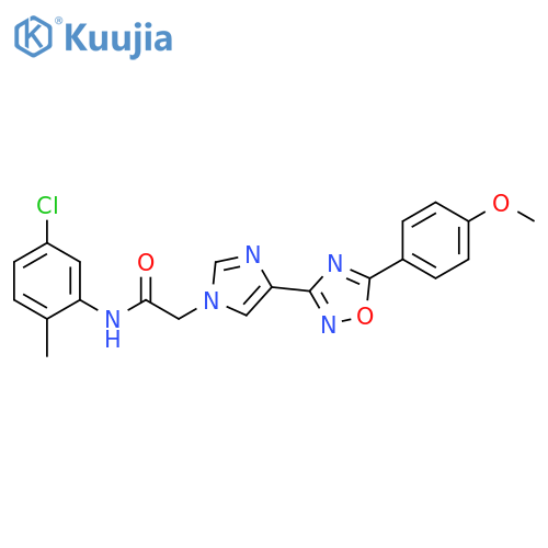 N-(5-chloro-2-methylphenyl)-2-{4-5-(4-methoxyphenyl)-1,2,4-oxadiazol-3-yl-1H-imidazol-1-yl}acetamide structure