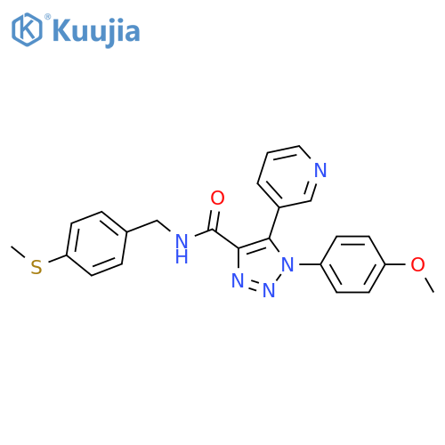 1-(4-methoxyphenyl)-N-{[4-(methylsulfanyl)phenyl]methyl}-5-(pyridin-3-yl)-1H-1,2,3-triazole-4-carboxamide structure