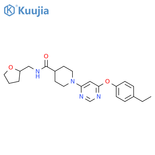 1-6-(4-ethylphenoxy)pyrimidin-4-yl-N-(oxolan-2-yl)methylpiperidine-4-carboxamide structure