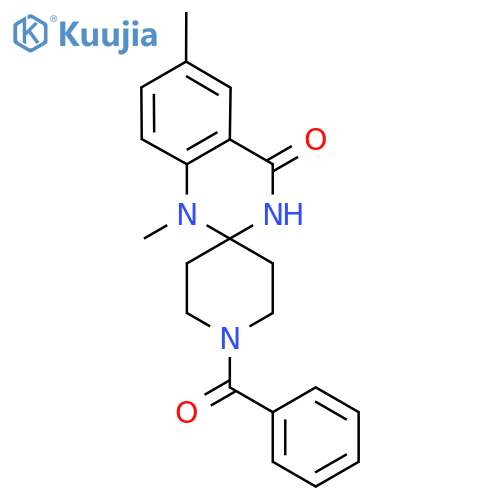 1-benzoyl-1',6'-dimethyl-3',4'-dihydro-1'H-spiropiperidine-4,2'-quinazoline-4'-one structure